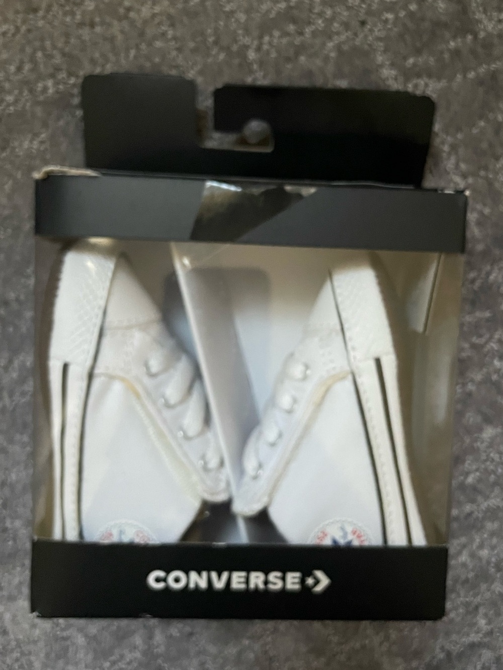 Converse All Star White Canvas Baby Low-Top Sneakers- Brand New